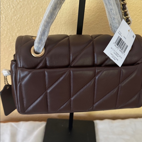 Coach Quilted Nappa Leather Chain Crossbody maple with Gold Hardware 20 - Picture 11 of 16